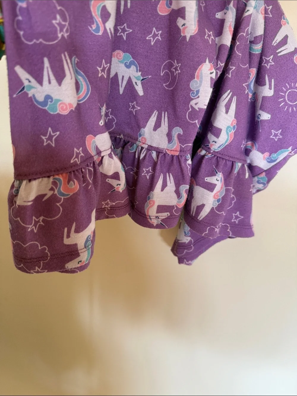 Gymboree Purple Unicorn Ruffle Hem Nightgown